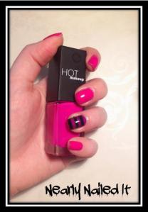 HOT Makeup in Pink Loyal; China Glaze: Flying Dragon; & Essie: Licorice